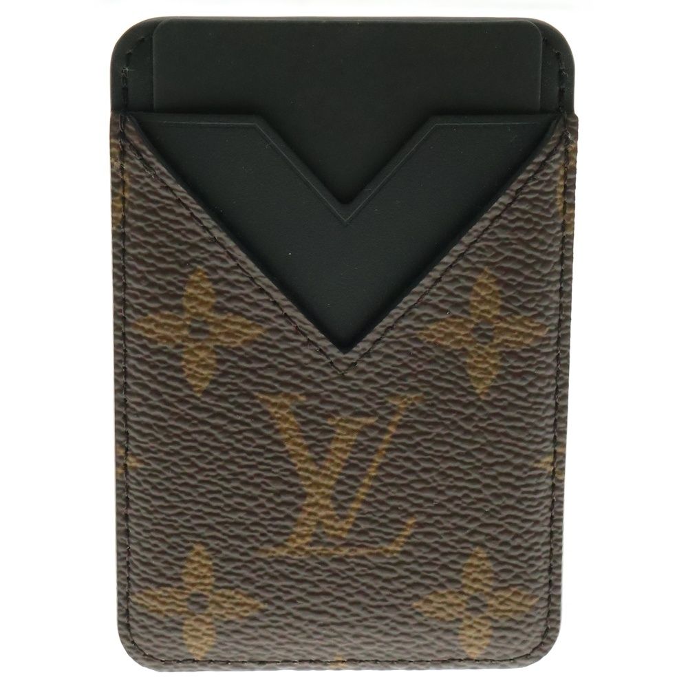LOUIS VUITTON ルイヴィトン モノグラムマカサー ポルトカルトマグネット レザーカードケース パスケース 名刺入れ ブラウン M13185
