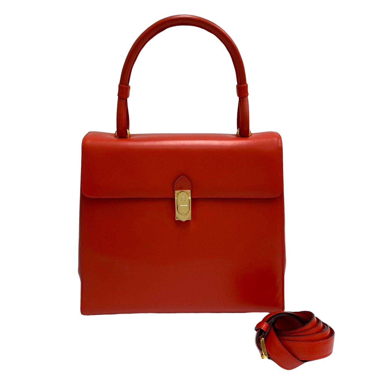 極 美品 希少品 LOEWE ロエベ アナグラム ロゴ 金具 カーフ