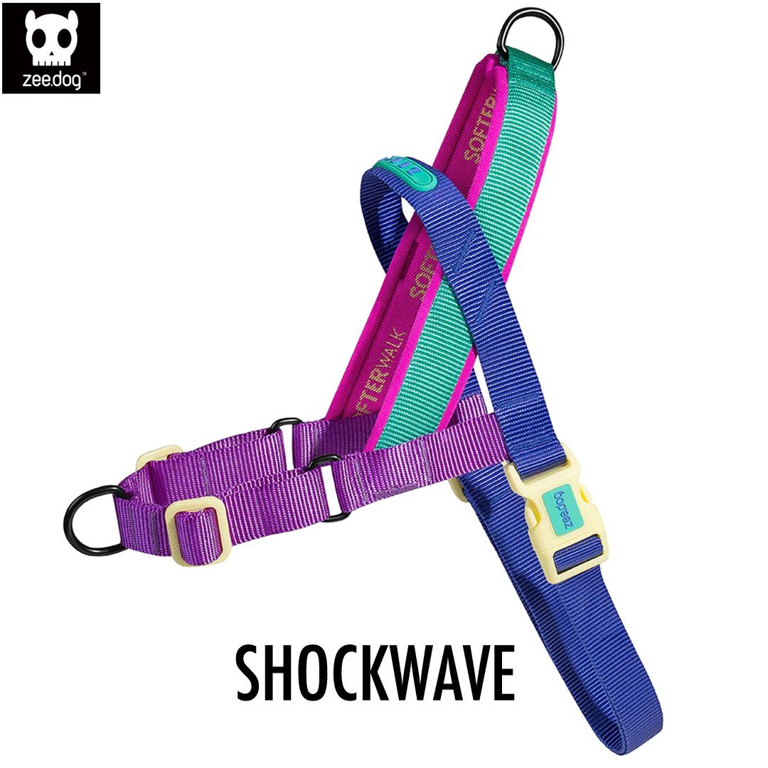 zee.dog ジードッグ SOFTER-WALK HARNESS/ソフターウォークハーネスSHOCKWAVE(ショックウェーブ) サイズM (中型犬用) 999063