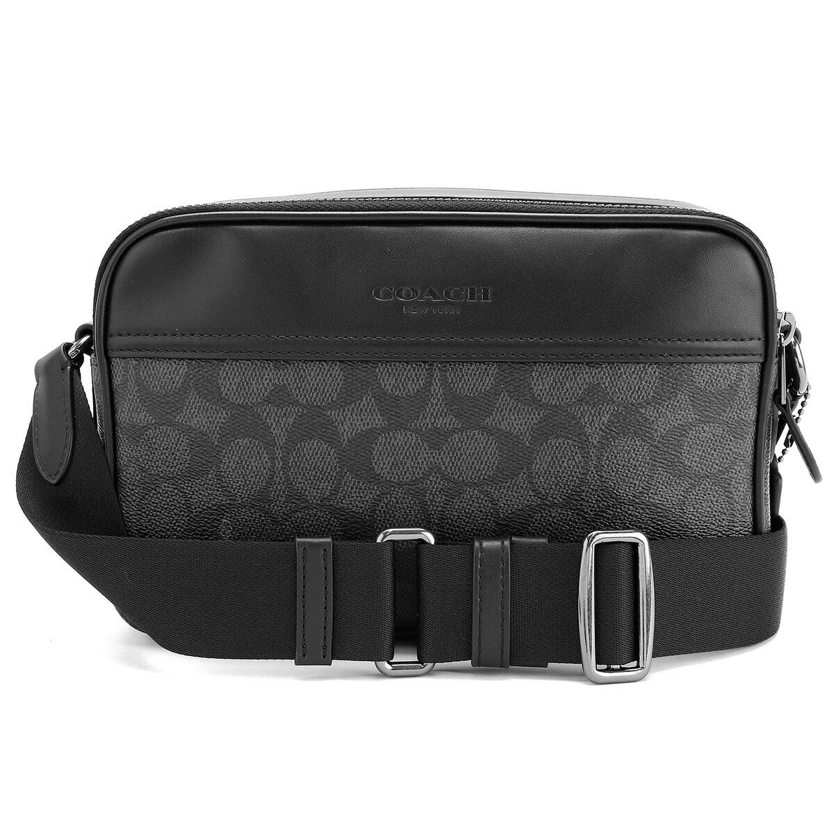コーチ COACH ショルダーバッグ グラハム クロスボディ バッグ チャコール|ブラック