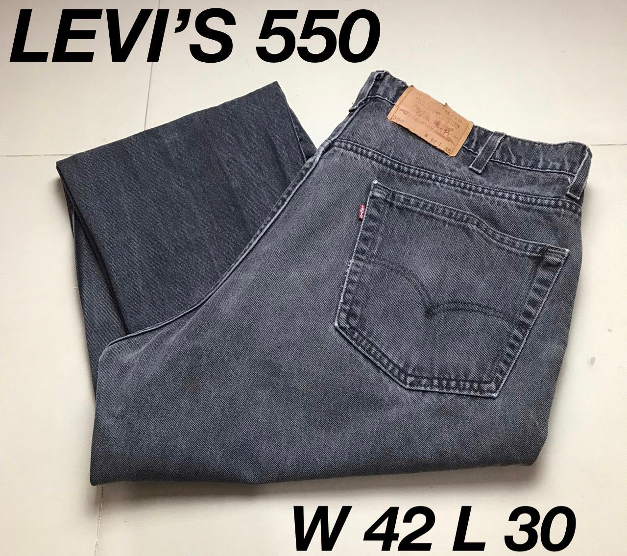 12月スーパーSALE 15%OFF】 670 【Levi's 550 BLACK】W42 L30 大きめ