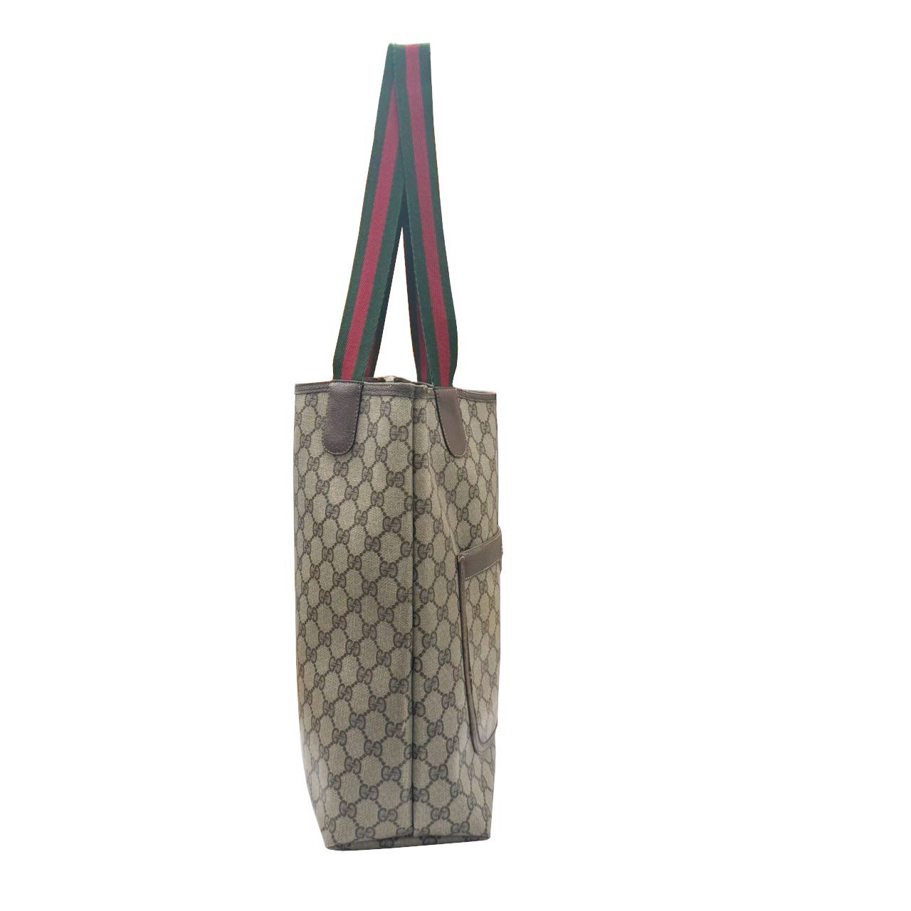 GUCCI グッチ GGスプリーム トートバッグ シェリーライン PVC ベージュ 