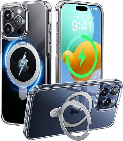極々透明感！内蔵4in1スタンド】CASEKOO iPhone 15 Pro Max 用