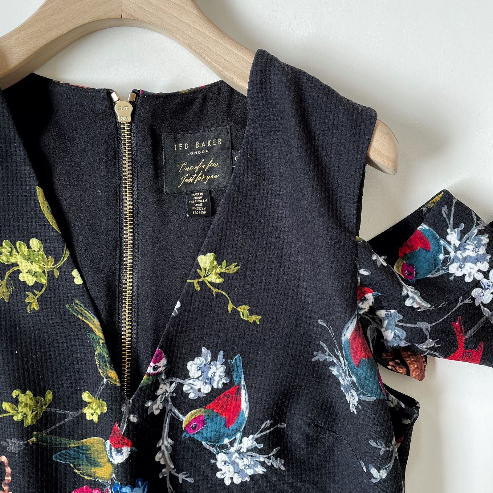 2316 TED BAKER テッドベーカー ワンピース ミニドレス ボタニカル柄 