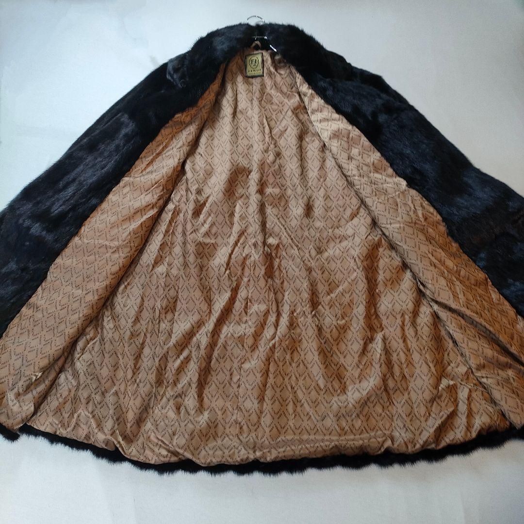 【総丈120cm 裾周り245cm】フェンディ ミンク マキシ丈 ロングコート 総丈120cm 裾周り245cm】フェンディ ミンク マキシ丈 ロング