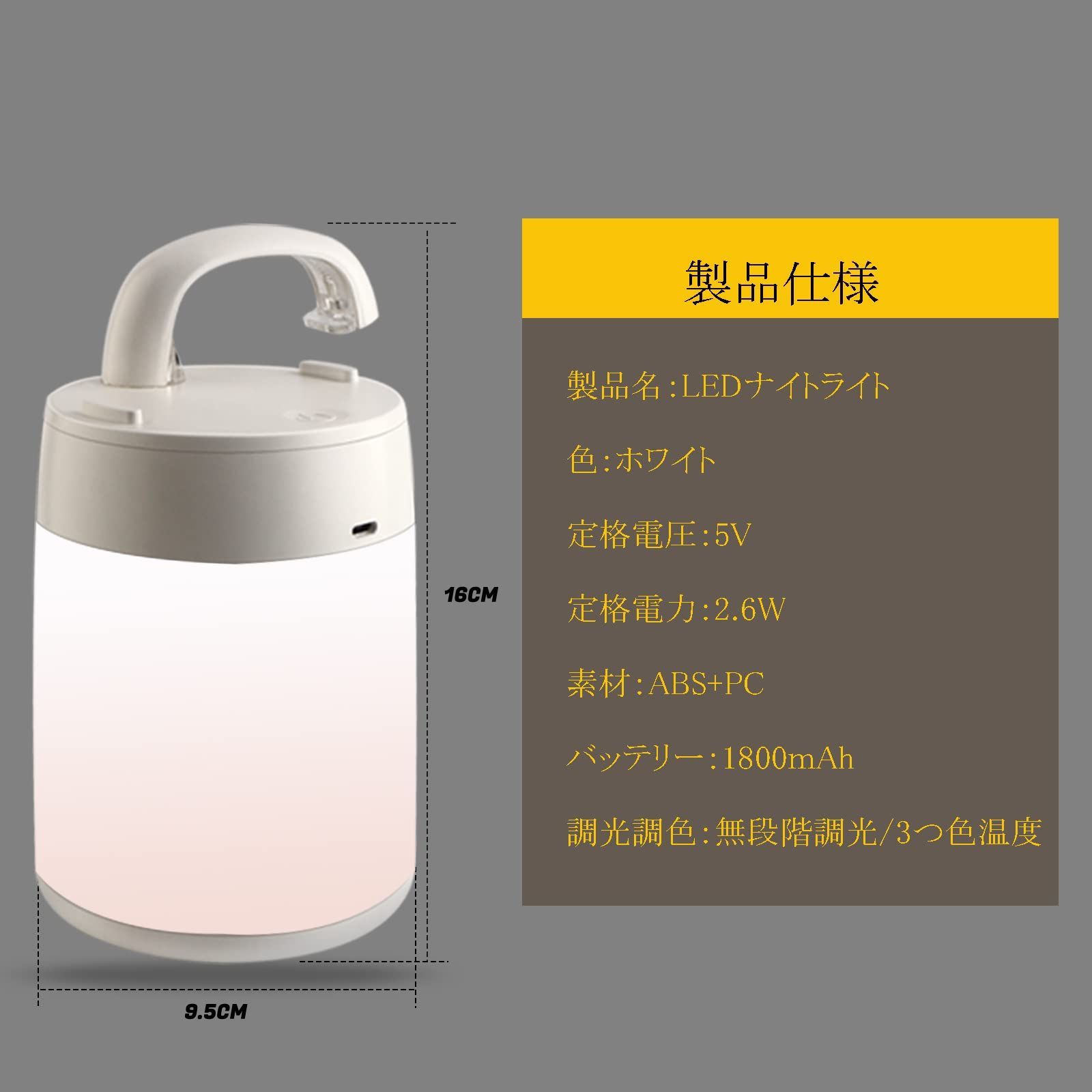 メルカリShops - ルームライト 読書灯 停電灯 授乳灯 led テーブルランプ 緊急ライト 間接照