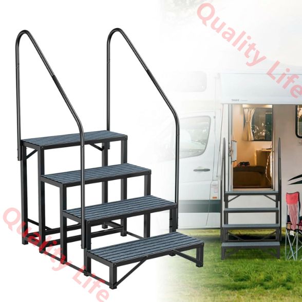 手すり付き踏み台 手すり両側 階段 はしご 踏台 ステップ台 鋼製 手すり 玄関 2 3 4段 玄関ステップ 高齢者用踏み台 滑り止めマット付き 軽量 昇降補助 段差解消 転倒防止 大人 子 長老供兼用 産業用 家庭用 倉庫用 2段 HRDEVELOPMENT_JP