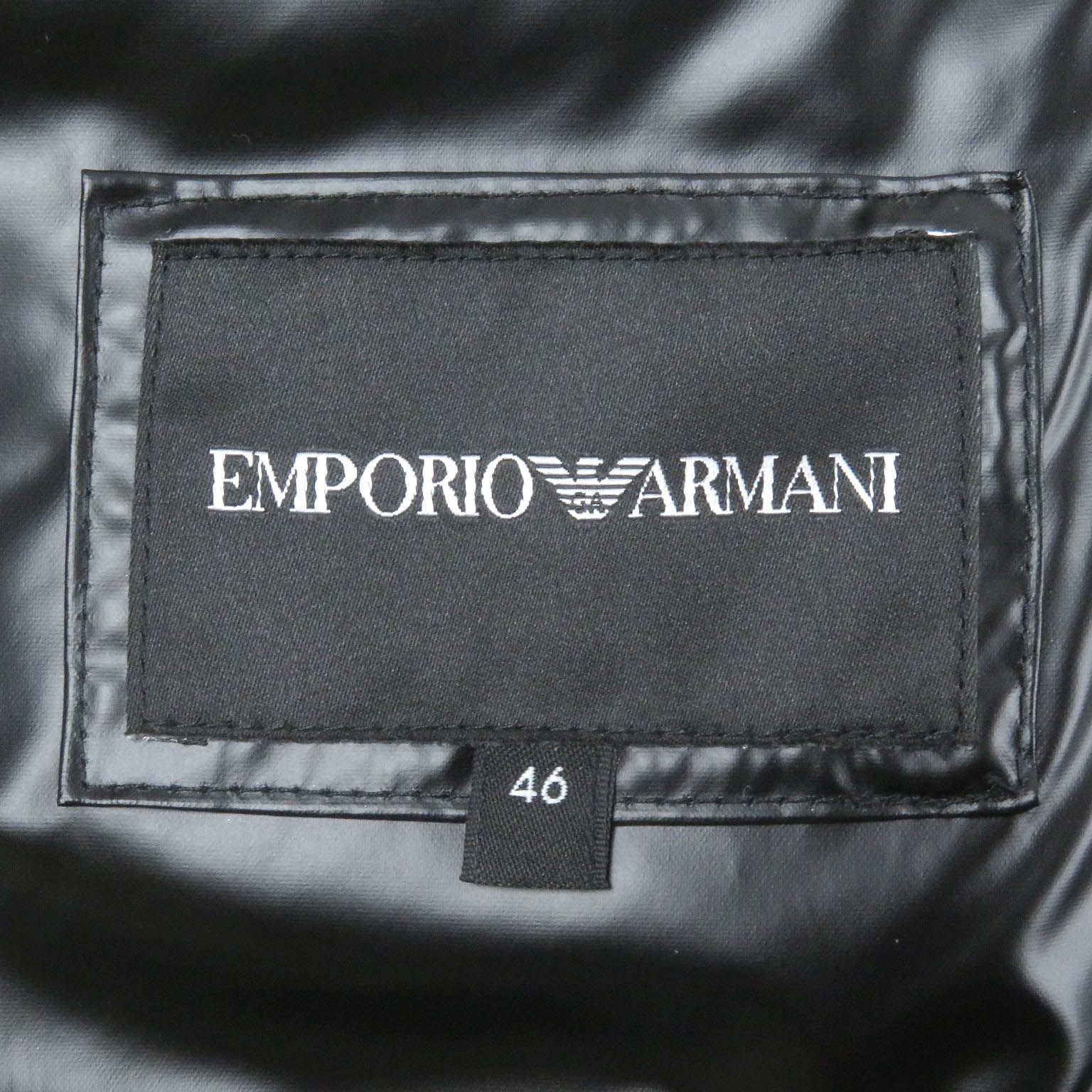 美品□EMPORIO ARMANI エンポリオ アルマーニ 23AW 黒タグ WZIP ロゴ  