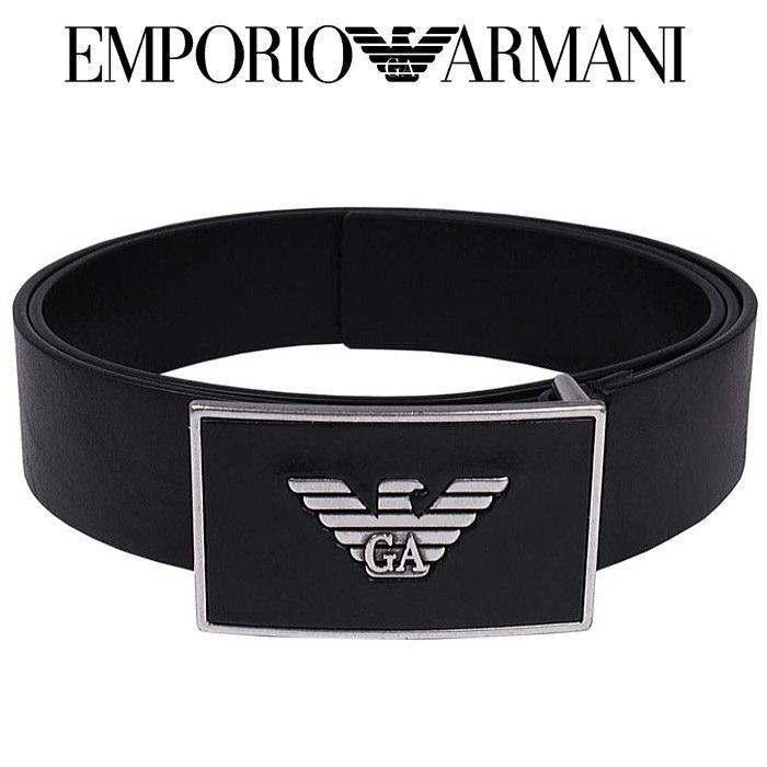 エンポリオ アルマーニ EMPORIO ARMANI メンズベルト ブラック Mサイズ 90cm イタリー製 Y4S196-YDC0G -90