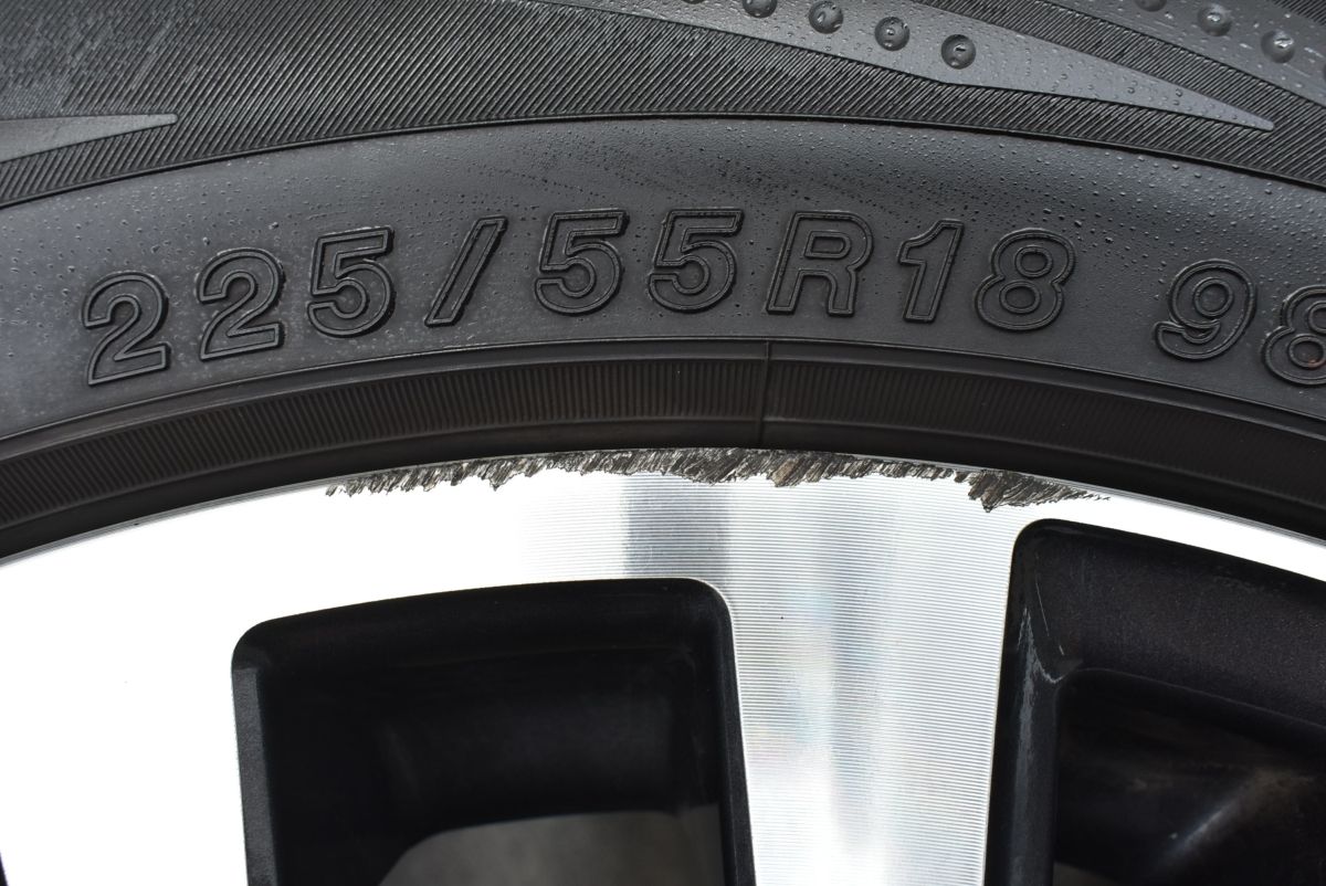 【バリ溝】トヨタ 30 ヴェルファイア 純正 18in 7.5J +45 PCD114.3 ヨコハマ ブルーアース RV02 225/55R18 2021年製 アルファード