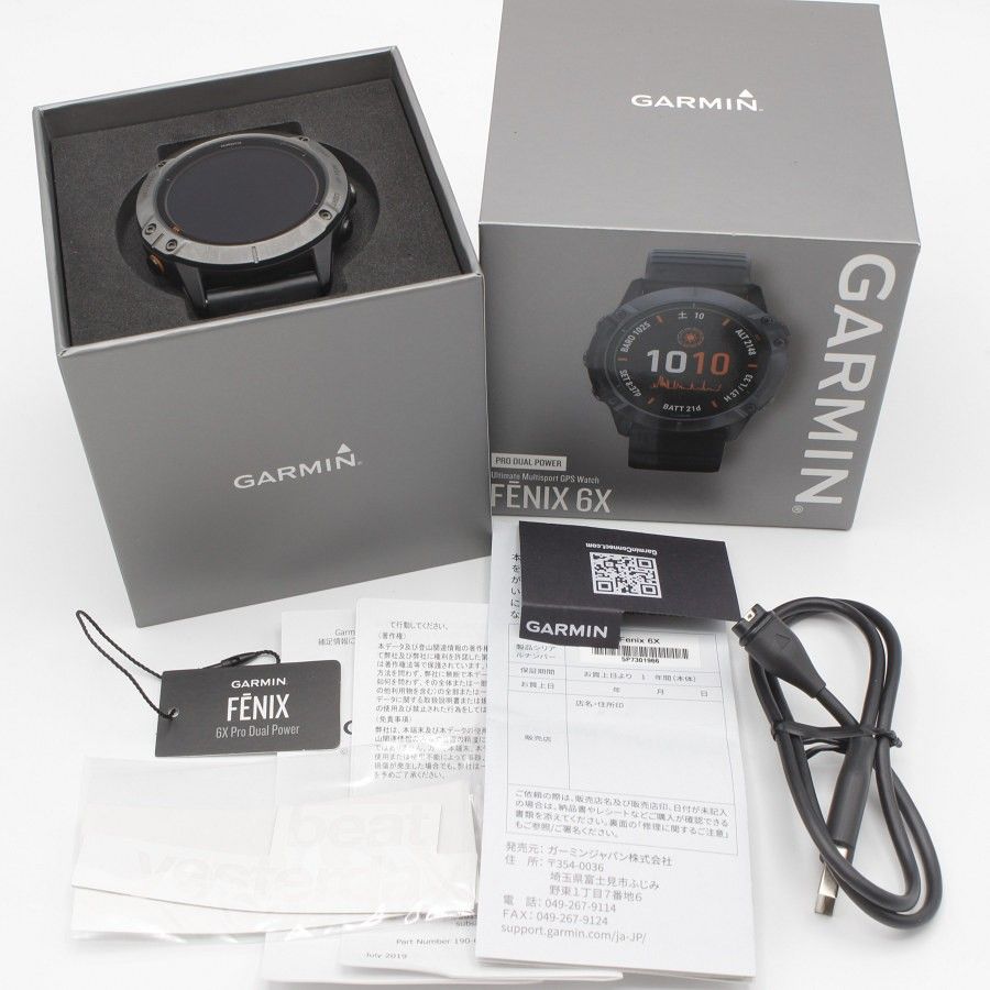 GARMIN fenix 6X Pro Dual Power Ti Black DLC 010-02157-53