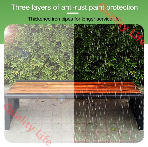 2人用シートバックレスアウトドアベンチ 全天候型アウトドアベンチ