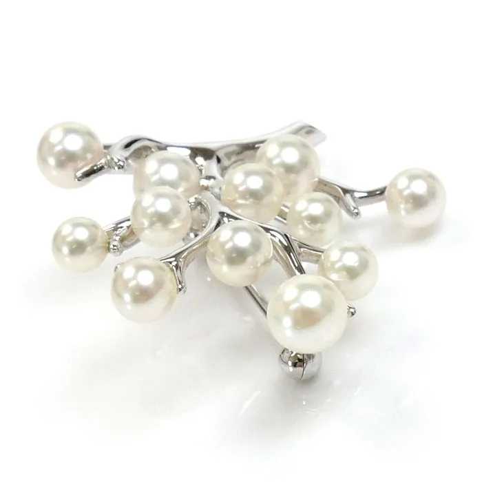 MIKIMOTO ミキモト シルバー 幸福の木 ブローチ PB-357S パール約3.8～5.0mm 4.6g レディース 中古  美品|mercariメルカリ官方指定廠商|Bibian比比昂代買代購