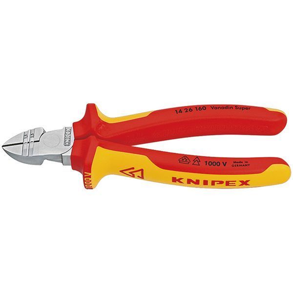 KNIPEX クニペックス 1000V絶縁穴付ニッパー サイズ84×28×160mm パック入 1426-160SB