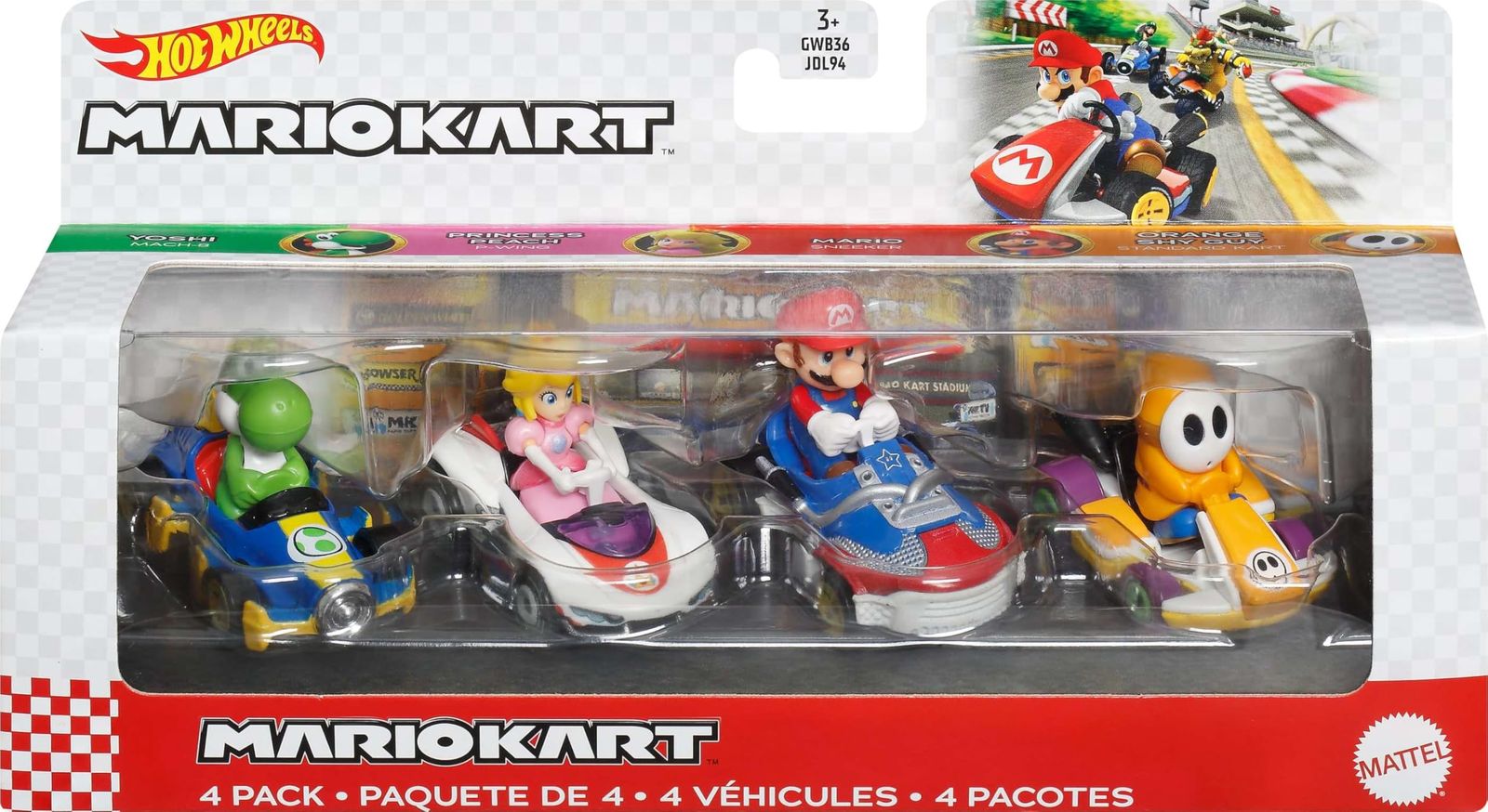 ホットウィール マリオカート ヘイホー 6個 ホットウィール(Hot Wheels) マリオカート 4パック Bセット 【限定