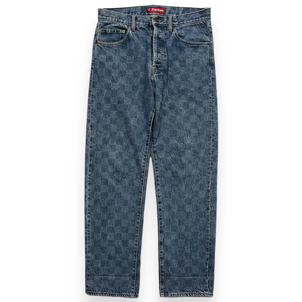 中古品】20年製 Supreme シュプリーム Regular Jean レギュラー ジーンズ Washed Checkerboard チェッカー  デニム パンツ スター 星 刺繍 ジーンズ ジーパン ボトム SKATE スケート 30 インディゴ - メルカリ