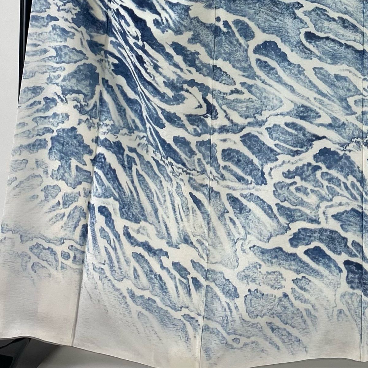 訪問着 身丈164cm 裄丈66.5cm M 袷 波 松 クリーム 正絹