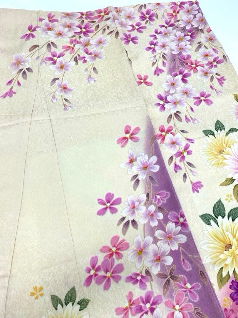 【美品】大幅値下げ！14万→8万 押切もえ振袖 正絹 美品】 振袖 身丈160.5cm 裄丈64.5cm M 袷 蝶 薔薇 金通し 金糸 朱色