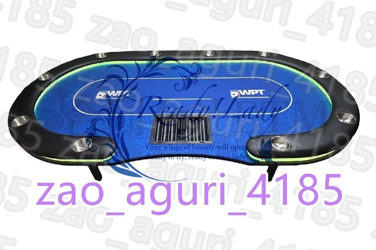新品未使用 LEDポーカーテーブル WPTレッドデザイン カジノテーブル