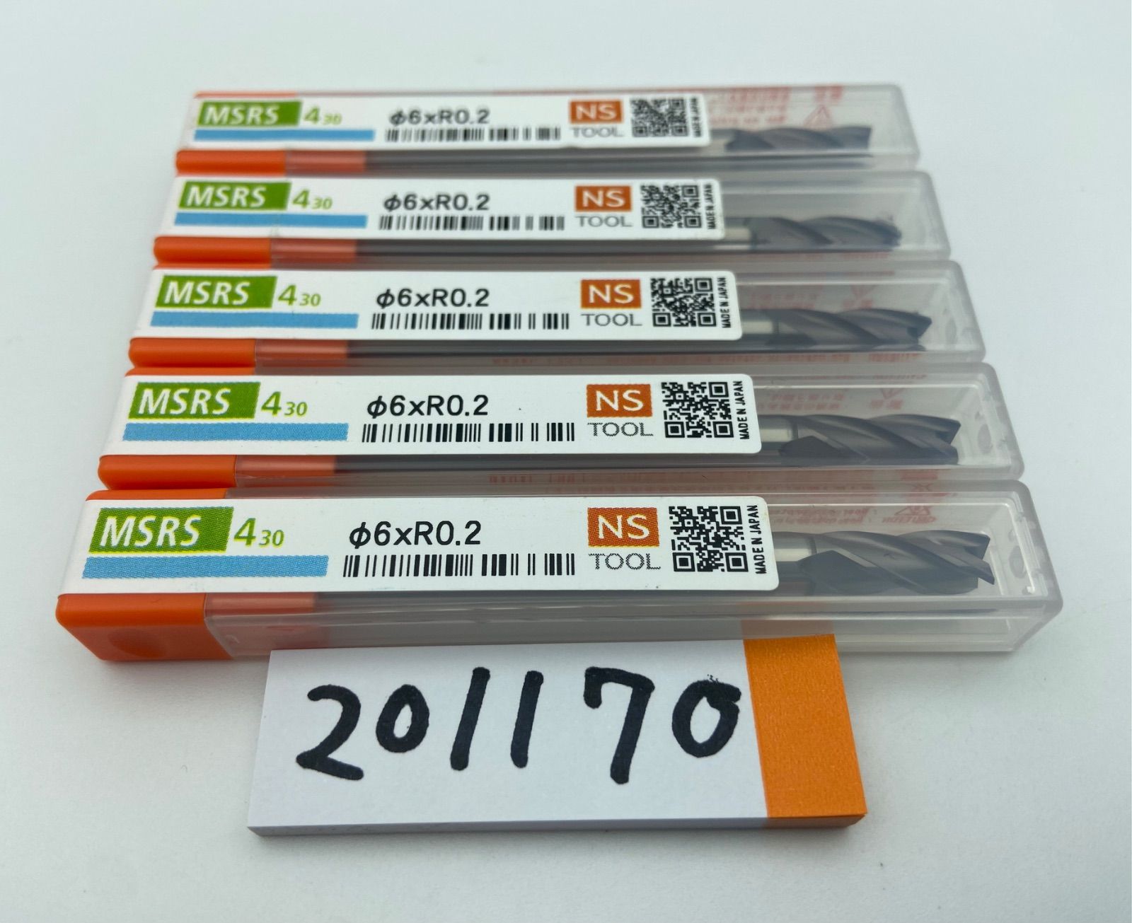 日進工具NS TOOL 超硬エンドミル MSRS430 φ6×R0.2 5本セット