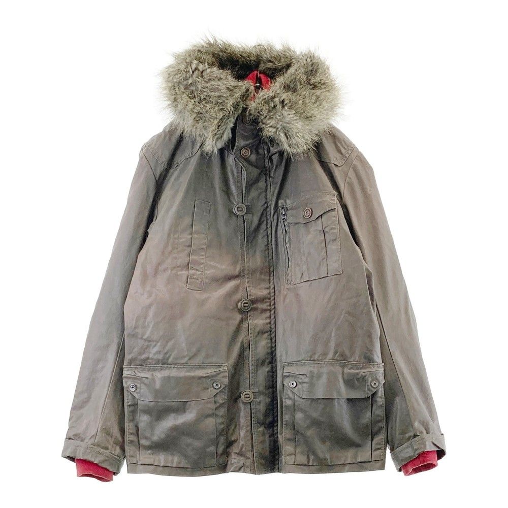 DIESEL ディーゼル  コーティング ファーモッズコート  カーキ系 XL [240101265179] メンズ