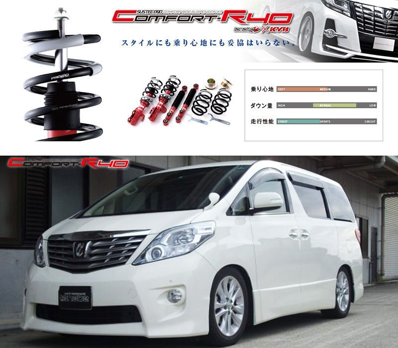 tanabe×SUSTEC PRO CR40 GGH25W アルファード 4WD_3500 NA_H20|5～H27|1 用車高調キット CR40NH20WK
