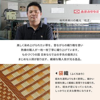 ラグ 国産い草ラグ カーペット 約191×250cm 袋織 エルモード MARWIL-DEMENAGEMENTS_CH