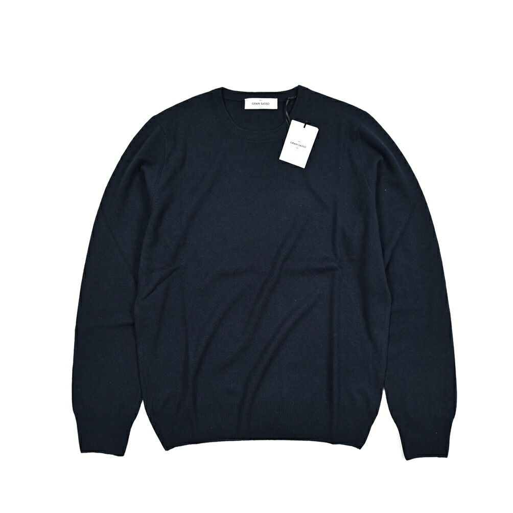 GRAN SASSO グランサッソ / クルーネックニットセーター ハイゲージ 春 