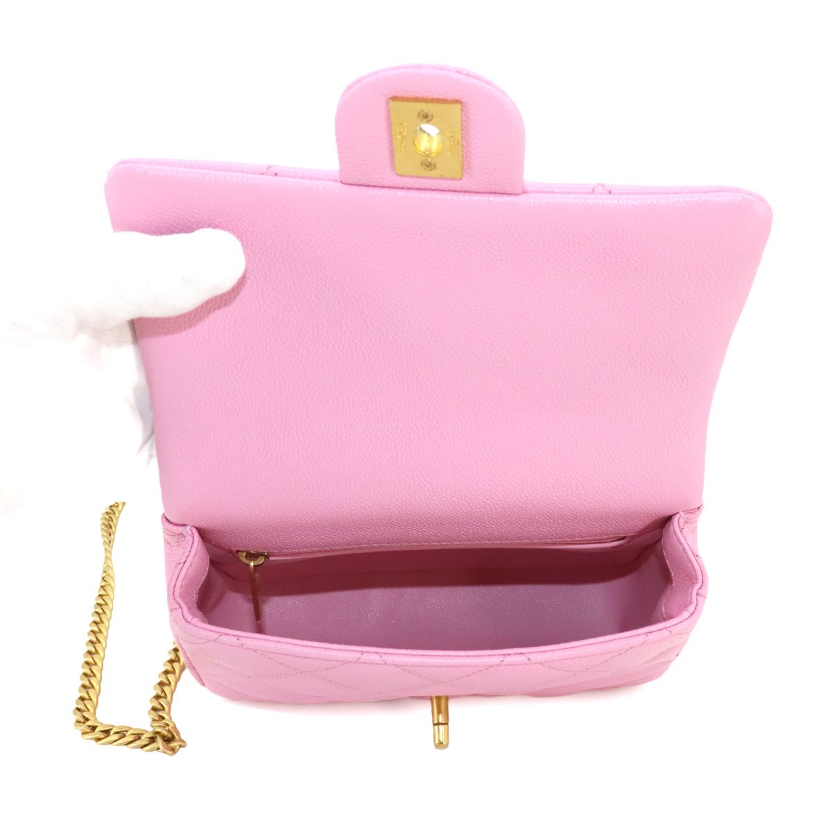 シャネル ピンク ミニ メッセンジャー バッグ CHANEL （未使用 展示品）シャネル ミニ メッセンジャーバッグ