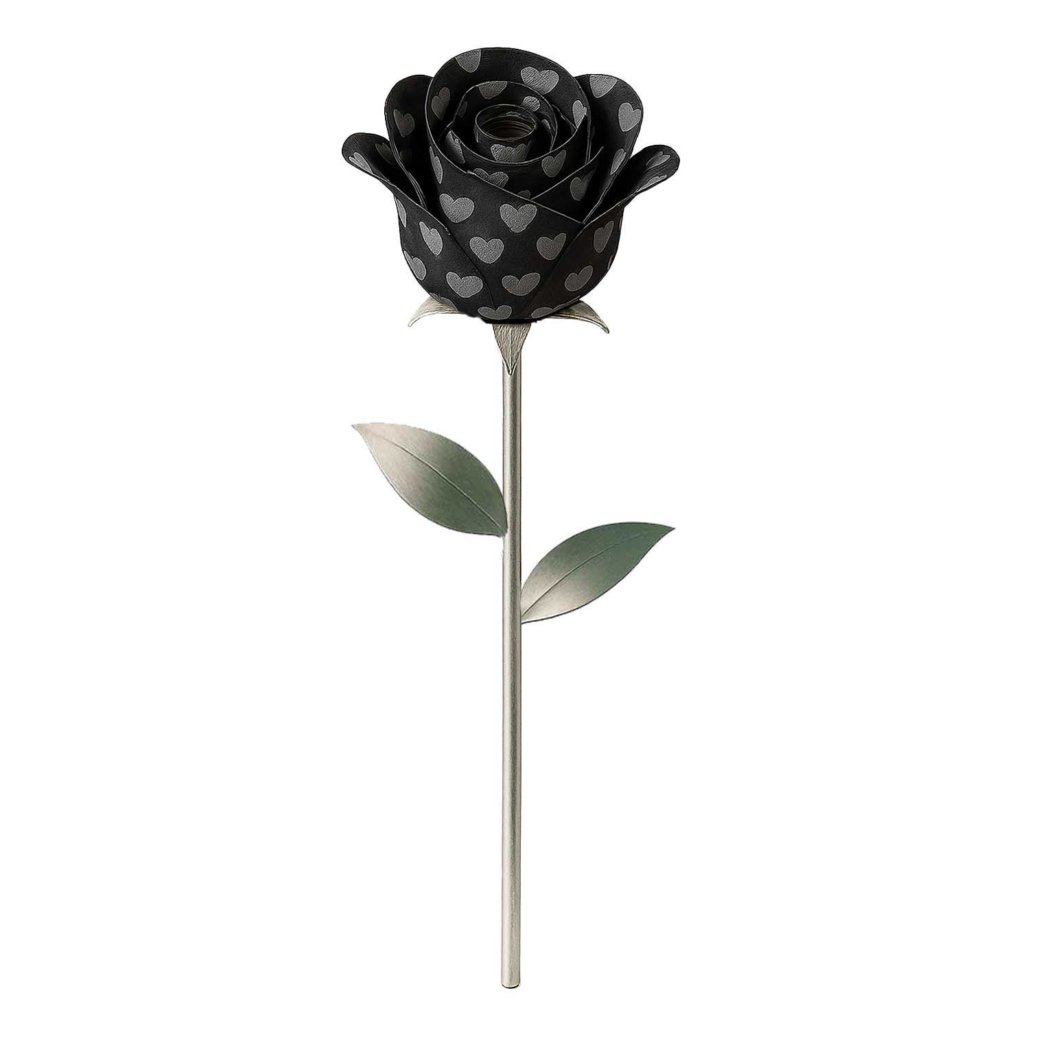 ステンレス製バラ　白色×レース柄　1輪 ステンレス製バラ 白色×レース柄 1輪 バラ （レディース