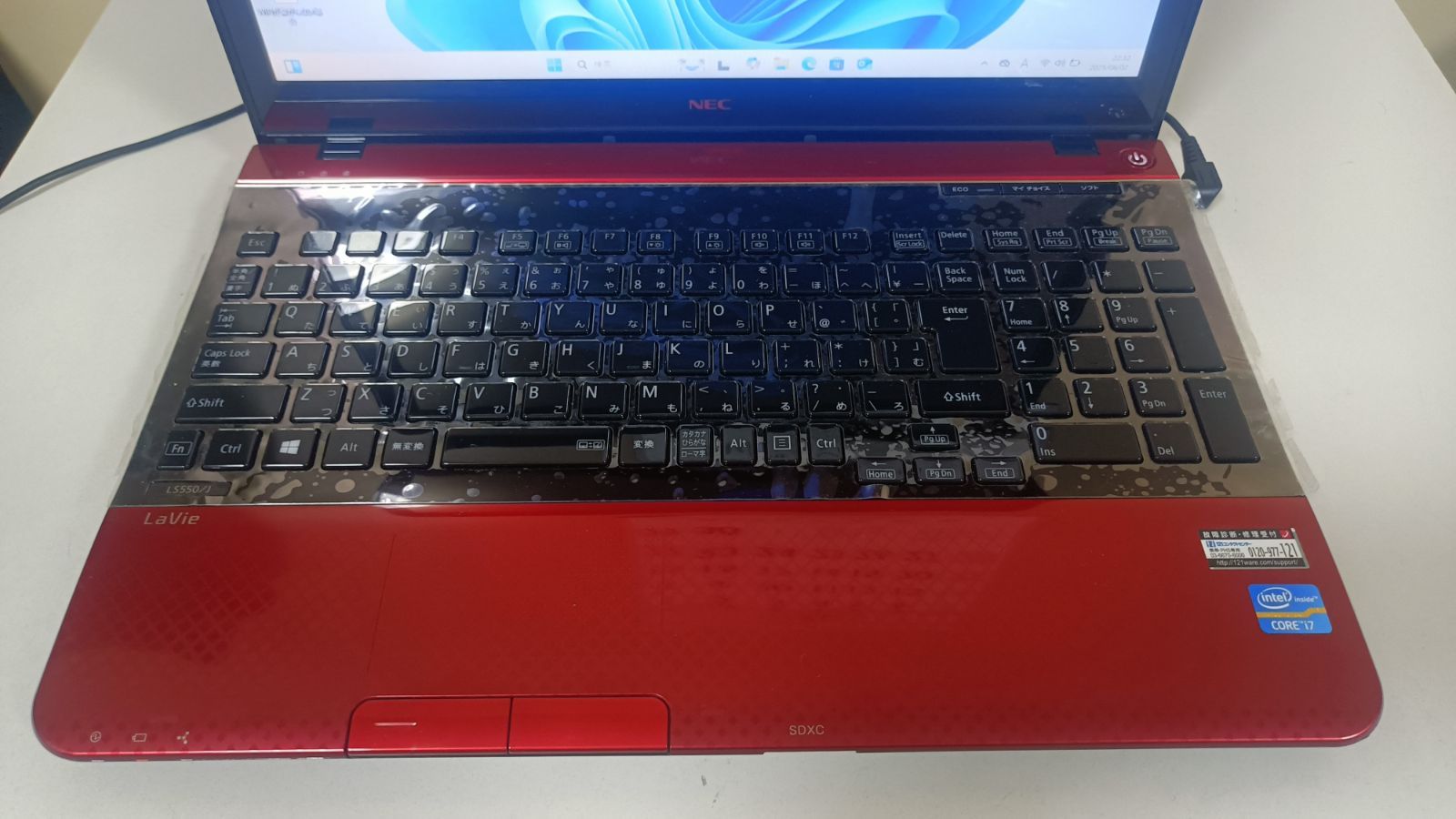 ノートパソコンNEC Core i7 SSD128G メモリ8G Blu-ray ノートパソコン