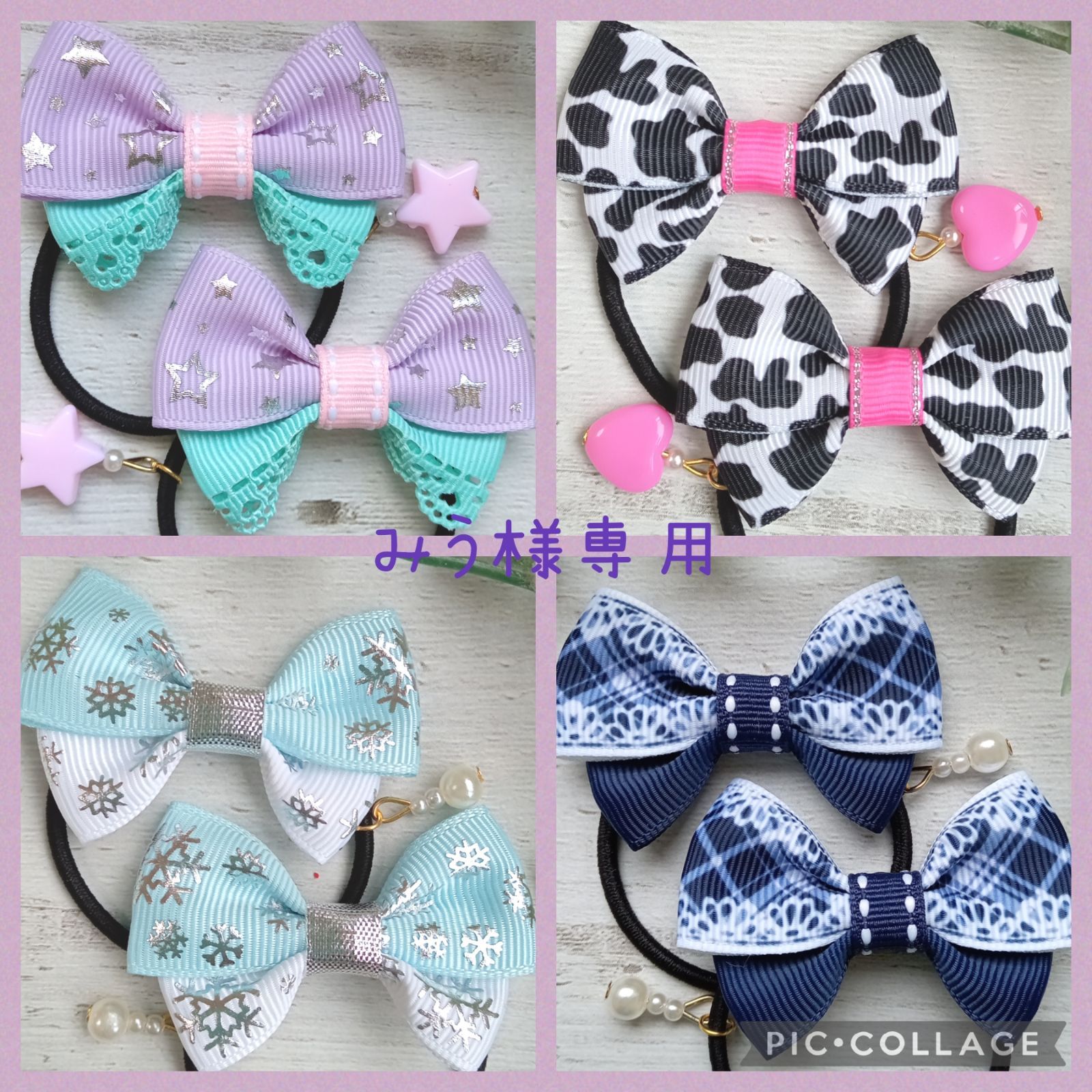 リボン☆ヘアゴム☆ハンドメイド☆211 チェック - 通販 - nickhealey.co.uk