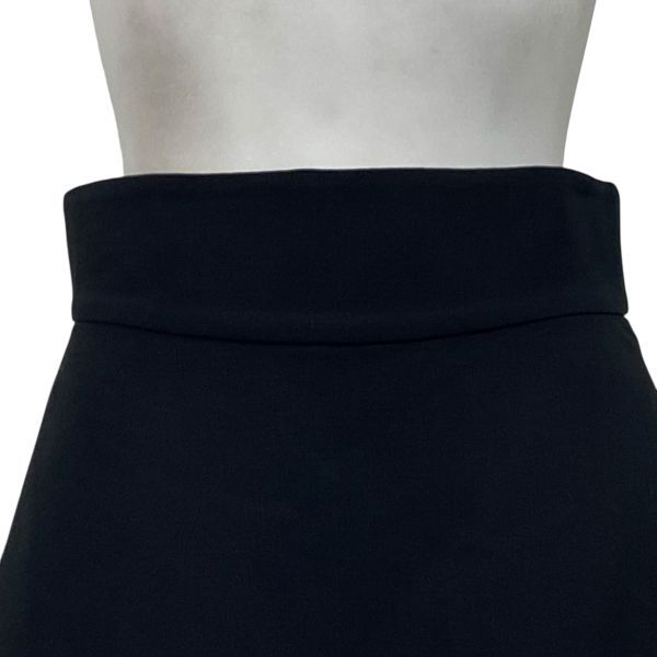 ◆ フォクシー Foxey フ スカート 膝丈 ティアード 黒 毛混 40 M 9号 レディース S5V489