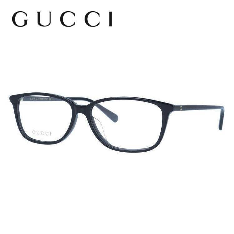 グッチ メガネフレーム アジアンフィット GUCCI GG0757OA 001 54サイズ スクエア ユニセックス メンズ レディース イタリア製 インターロッキングG