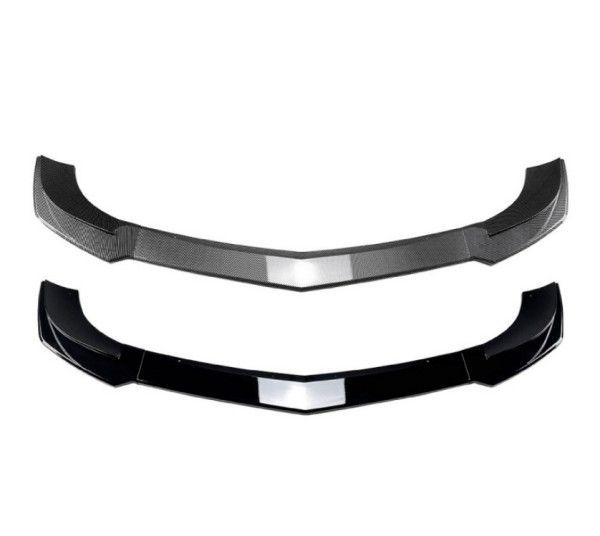 メルセデス ベンツ Cクラス W204 S204 後期 AMGライン 2011-2014 前バンパーリップ改装用 ABS スチールブラック 2色選択可 FFCRYSTALESIA_COM