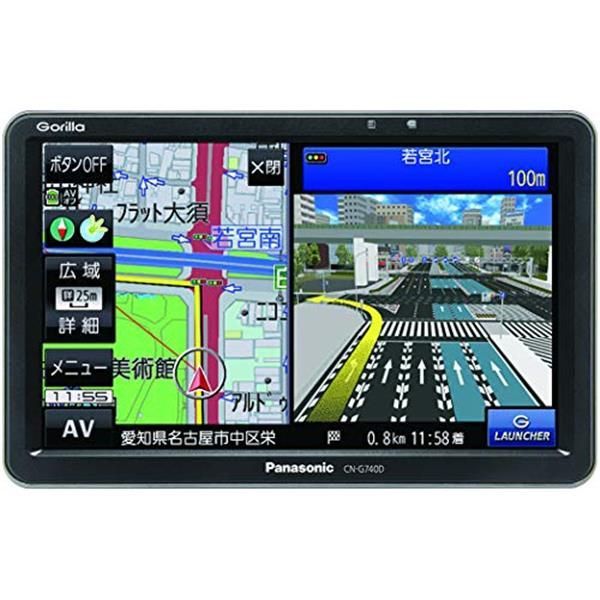 ディスプレイサイズ7インチパナソニック　7インチ　ポータブルナビ　ゴリラ　CN-G740D