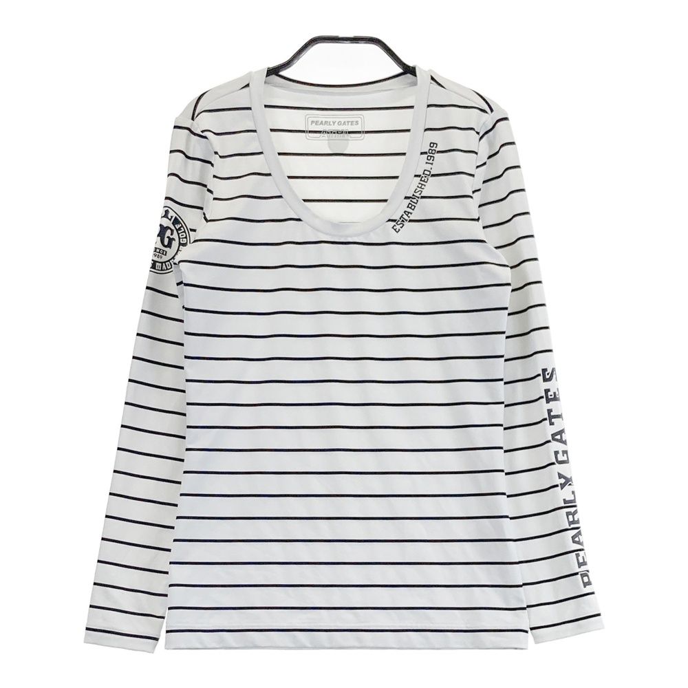 サイズ：0 PEARLY GATES パーリーゲイツ インナー長袖Tシャツ ボーダー