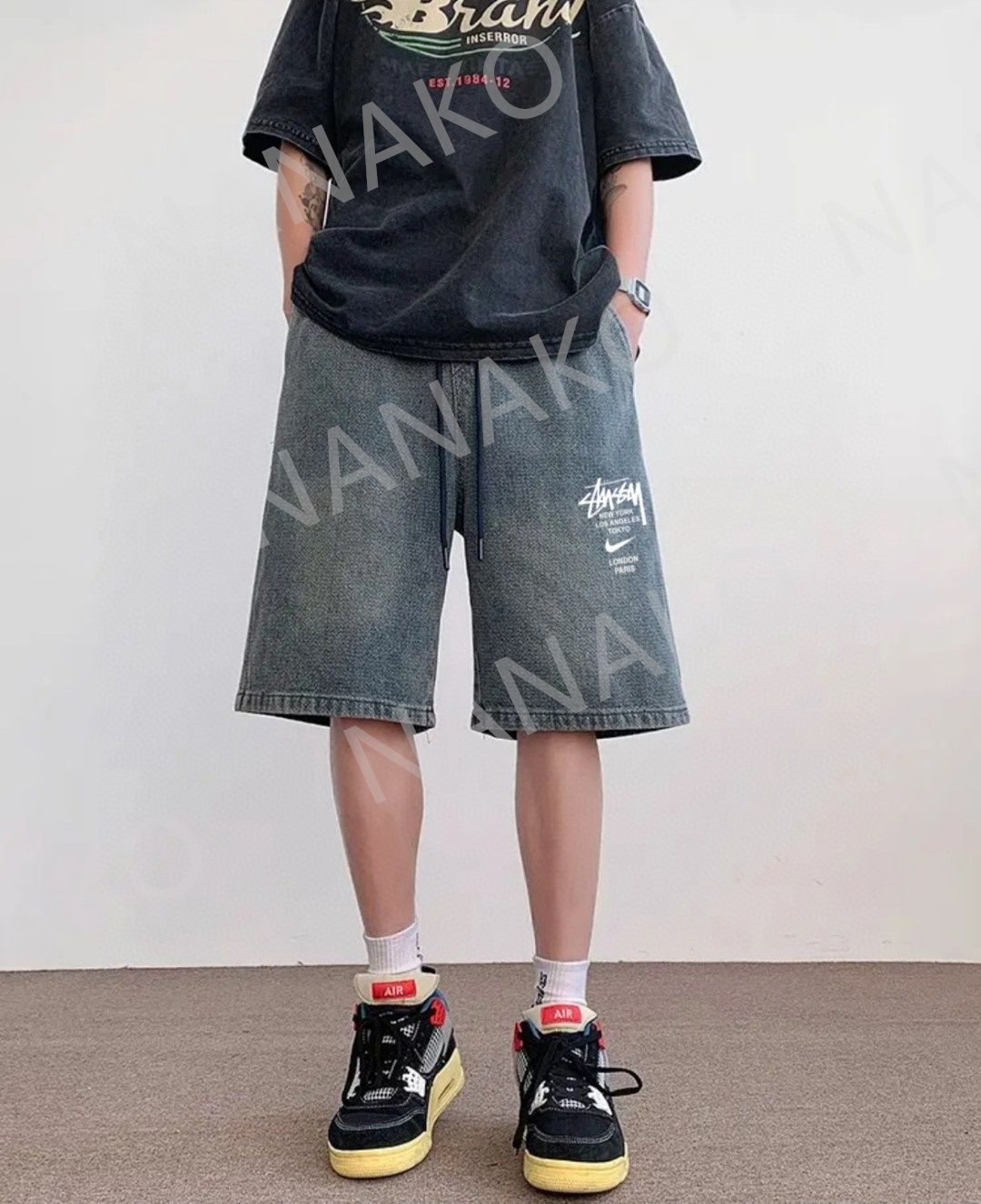 Stussy ダークグレー ショートパンツ