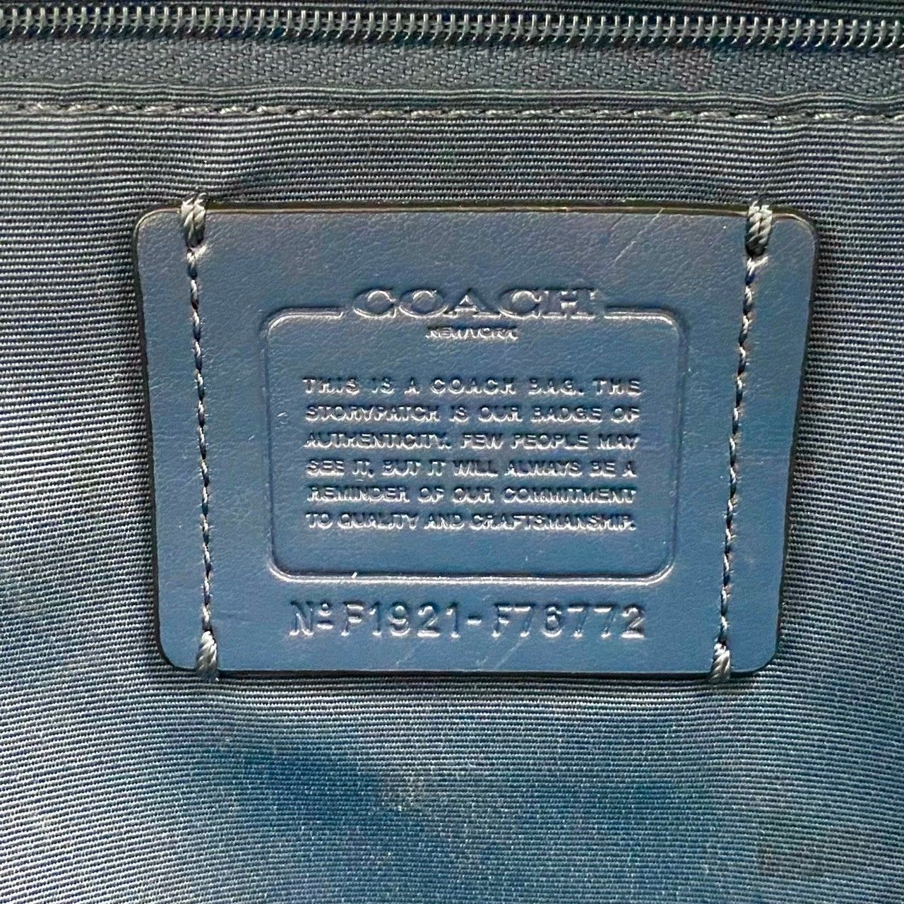 COACH】F76772 リュックサック レインボーロゴマーク ネイビー ブルー 