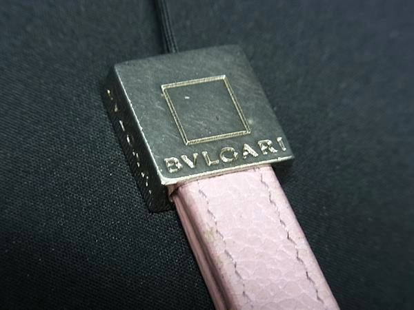 □美品□ BVLGARI ブルガリ レザー ストラップ キーホルダー チャーム