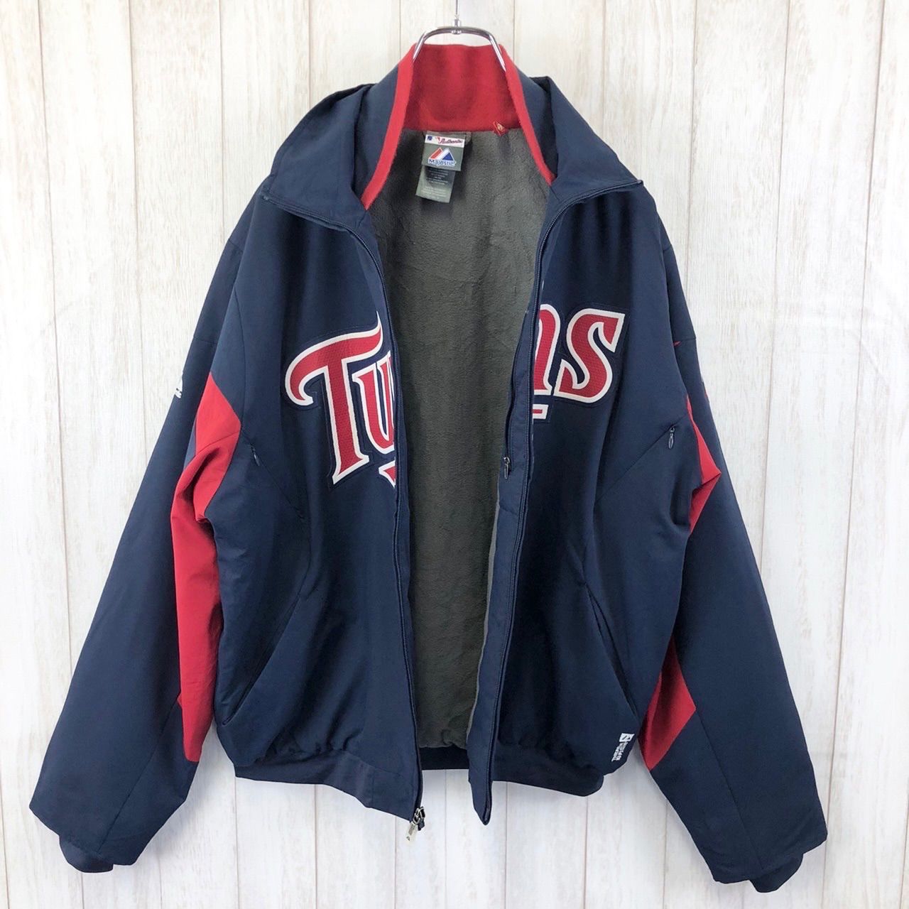 MAJESTIC マジェスティック Minnesota Twins ミネスタツインズ TB MLB トラックジャケット ベースボールジャケット