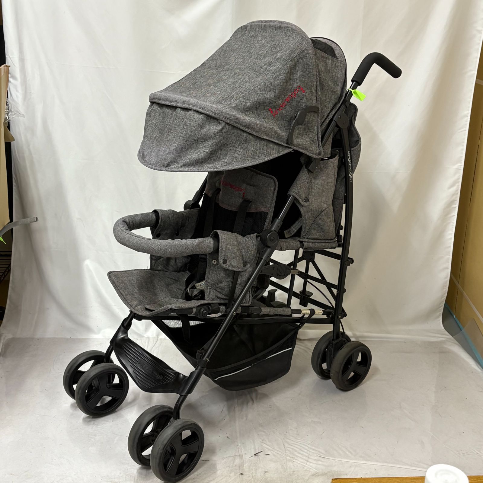Kinderwagon duoシティHOP 2人乗りベビーカー ブラック 未使用 【公式