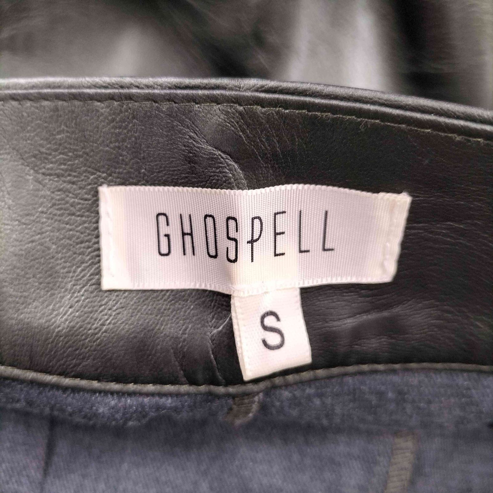 GHOSPELL/ゴスペル　スリットレザースカート ゴスペル GHOSPELL Slit Millet Skirt フェイクレザースリット