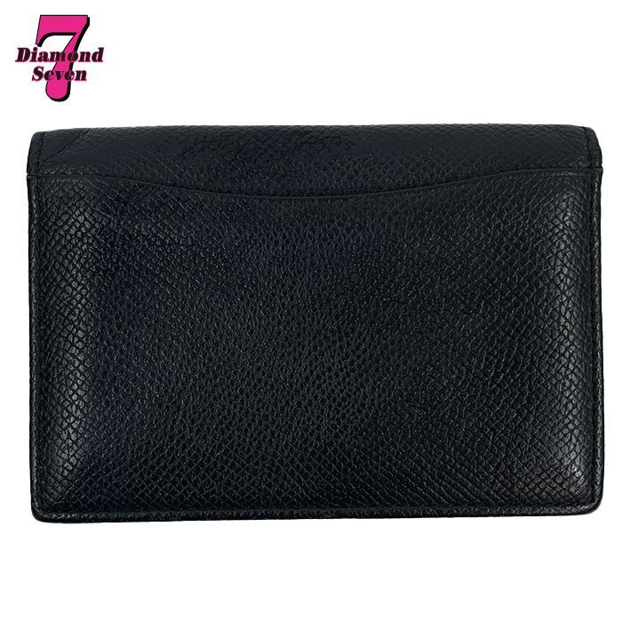 BVLGARI ブルガリブルガリ ブラック 30400 二つ折り 名刺入れ カードケース 黒 ビジネス メンズ レディース ユニセックス ⓪