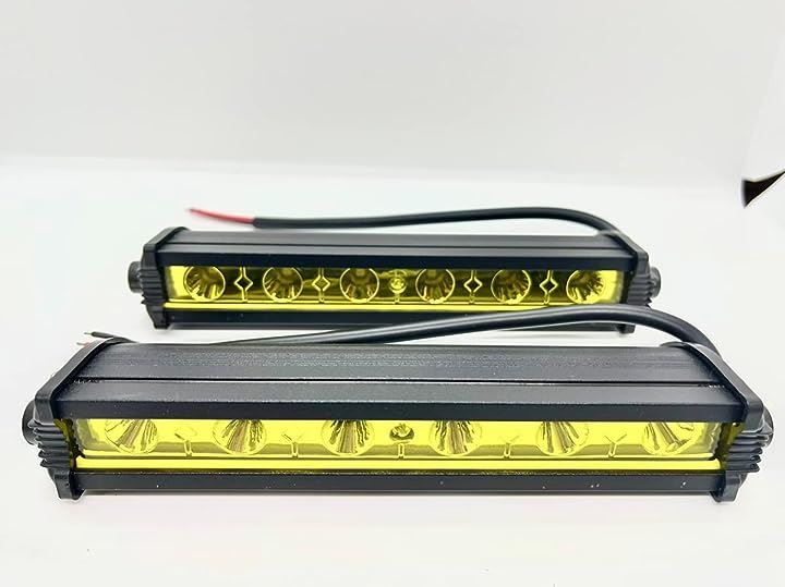 InZaccaZ LED ワークライト 作業灯 12v 24v イエロー 防水 3000ｋ 黄色 7インチ フォグ 2個セット ライトバー ルーフライト ジムニー ランクル