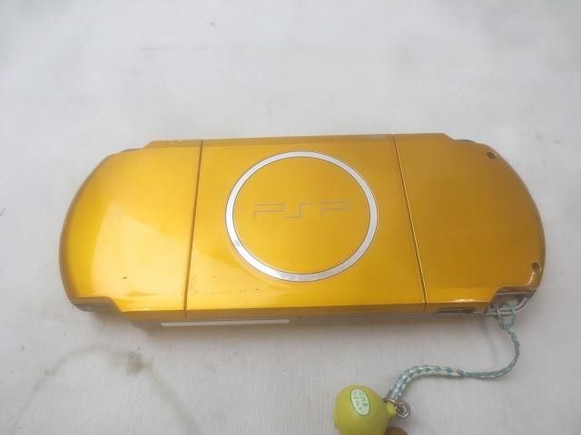 PSP 中古美品 ソニー SONY PSP 3000 KPW ソフト3本 メモリカード ケーブル あり 完動品 バッテリーなし PSP3000 ブライトイエロー 中古品 動作確認済み SONY PSP-3000 本体