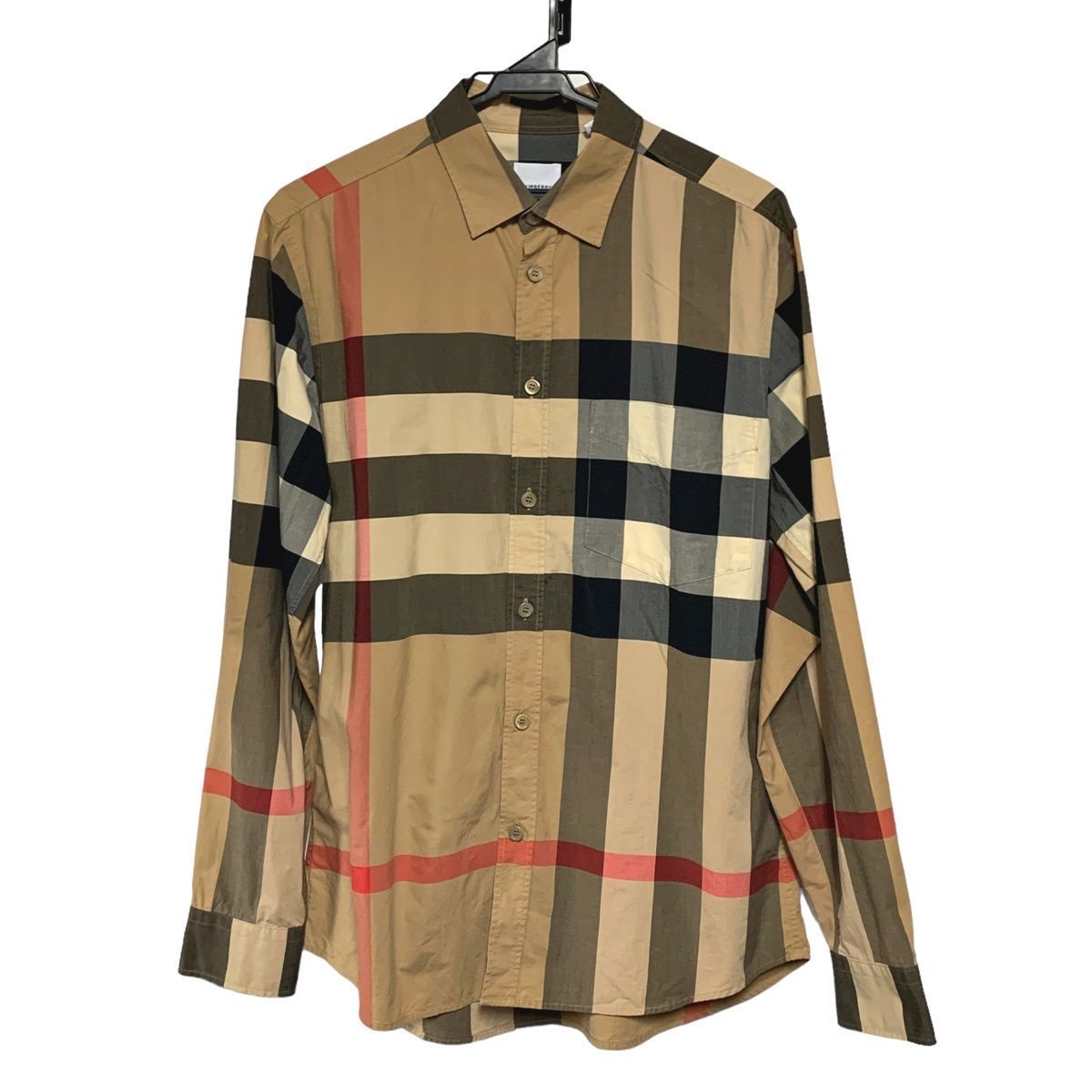 中古】 BURBERRY バーバリー カジュアルシャツ チェック ストレッチコットンポプリン シャツ 8010213 サイズM 長袖 23023981  YU - メルカリ