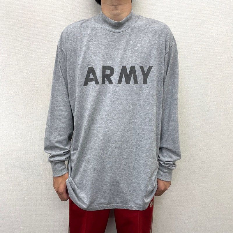 U.S.ARMY トレーニングTシャツ 両面プリント グレー ビッグサイズ 古着-