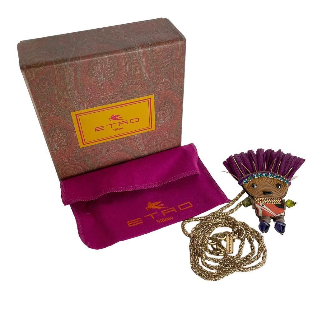ETRO エトロ ビッグ ペンダント ネックレス ロング ジュエリーインディアン ETRO エトロ ビッグ ペンダント ネックレス ロング ジュエリー