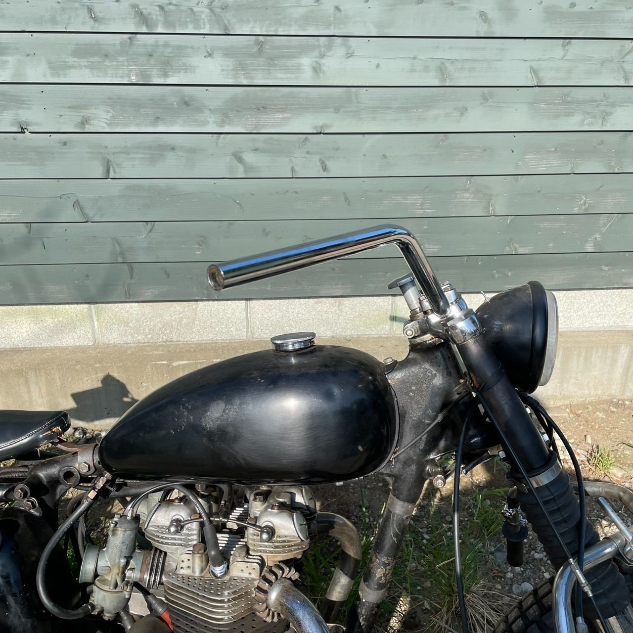 トライアンフ ミリバー エイプ ハンドル BSA ノートン T120 TR6 ビンテージ チョッパー 97_1511